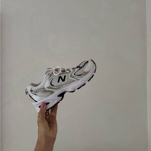 New Balance 530 White, Black and Gold Shoes
